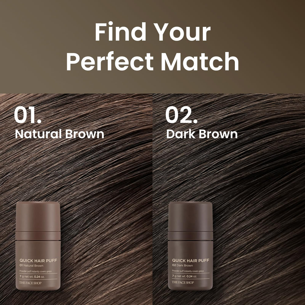 The Face Shop Quick Hair Puff hairline cover demonstrates natural-looking edge definition
