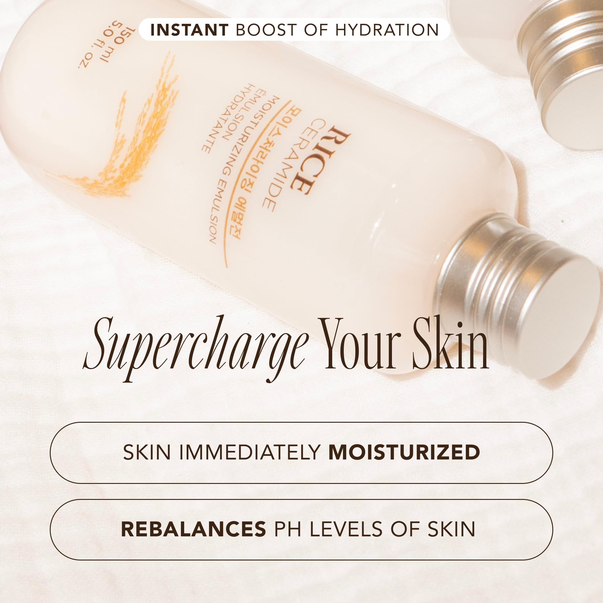 The Face Shop Rice Ceramide Emulsion, tecnología nano mejora absorción de nutrientes.