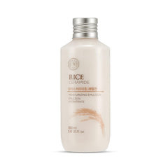 The Face Shop Rice Ceramide Emulsion, textura sedosa que hidrata la piel.
