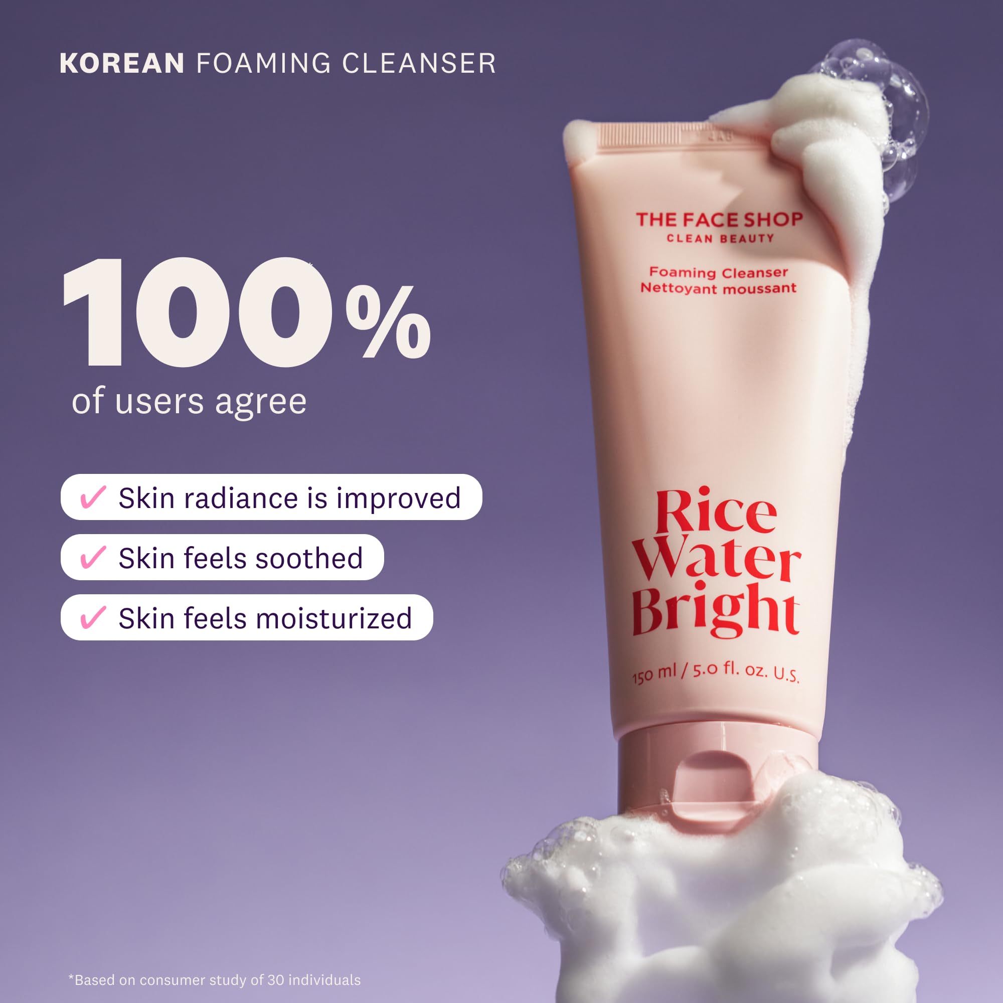 The Face Shop Rice Water Bright desmaquillante suave para SPF y maquillaje