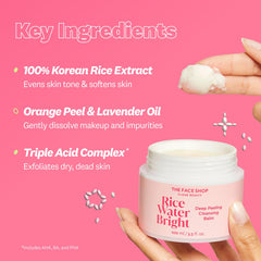 The Face Shop Rice Water Bright exfoliación suave remueve células muertas sin resecar