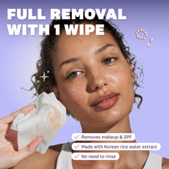The Face Shop Rice Water Bright wipes with cleansing milk infusion for smooth cleansing