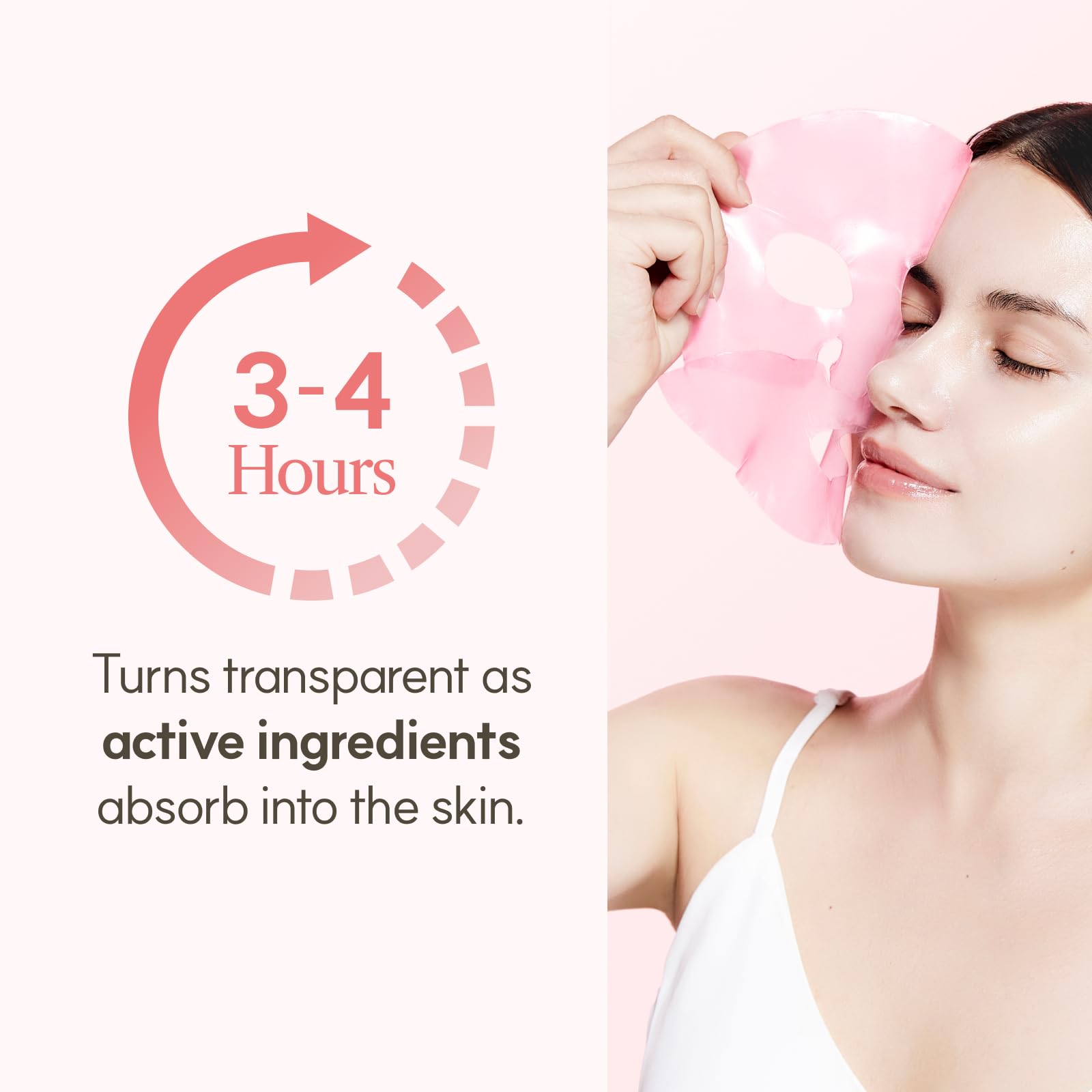 The Face Shop Rose PDRN mascarilla con 11 tipos de ácido hialurónico para hidratación profunda.