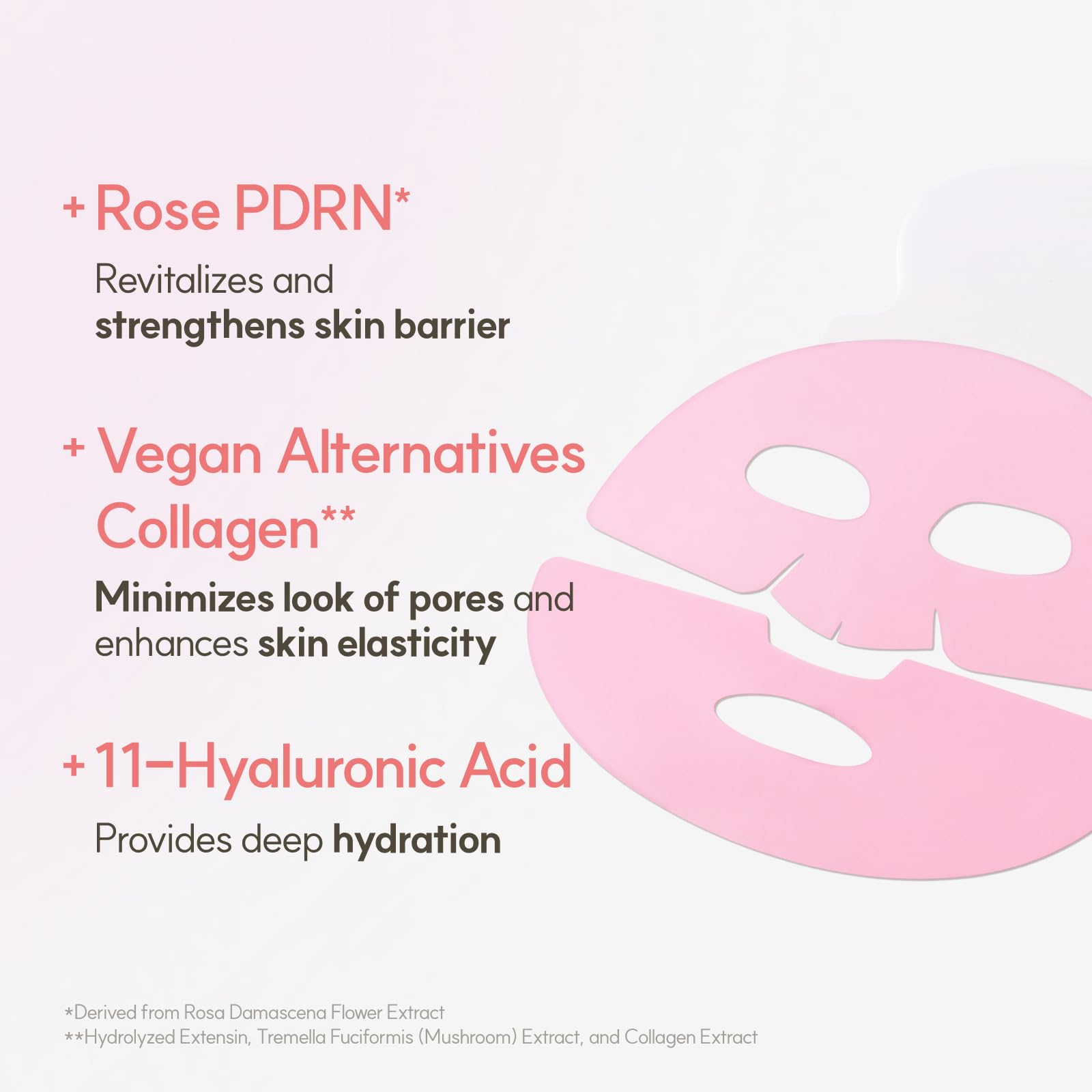 The Face Shop Rose PDRN mascarilla con 2% de niacinamida mejora la textura.