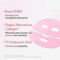 The Face Shop Rose PDRN mascarilla con 2% de niacinamida mejora la textura.