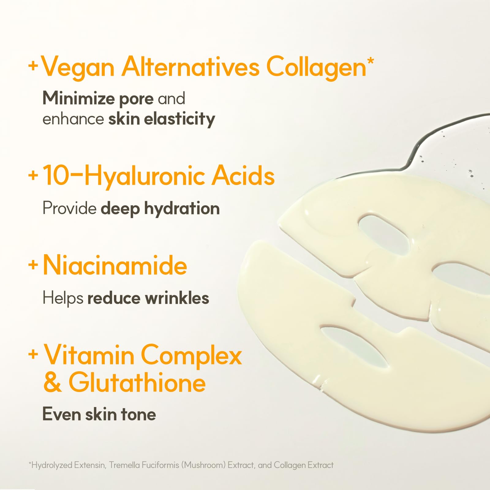 The Face Shop Vita-Toning vegan collagen mask deeply nourishes and brightens uneven tone.