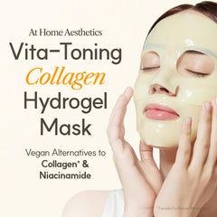 The Face Shop Vita-Toning vegan collagen mask skin glow after use enhances complexion.