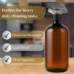 The Green Alcove amber plastic bottle protects contents from light exposure.