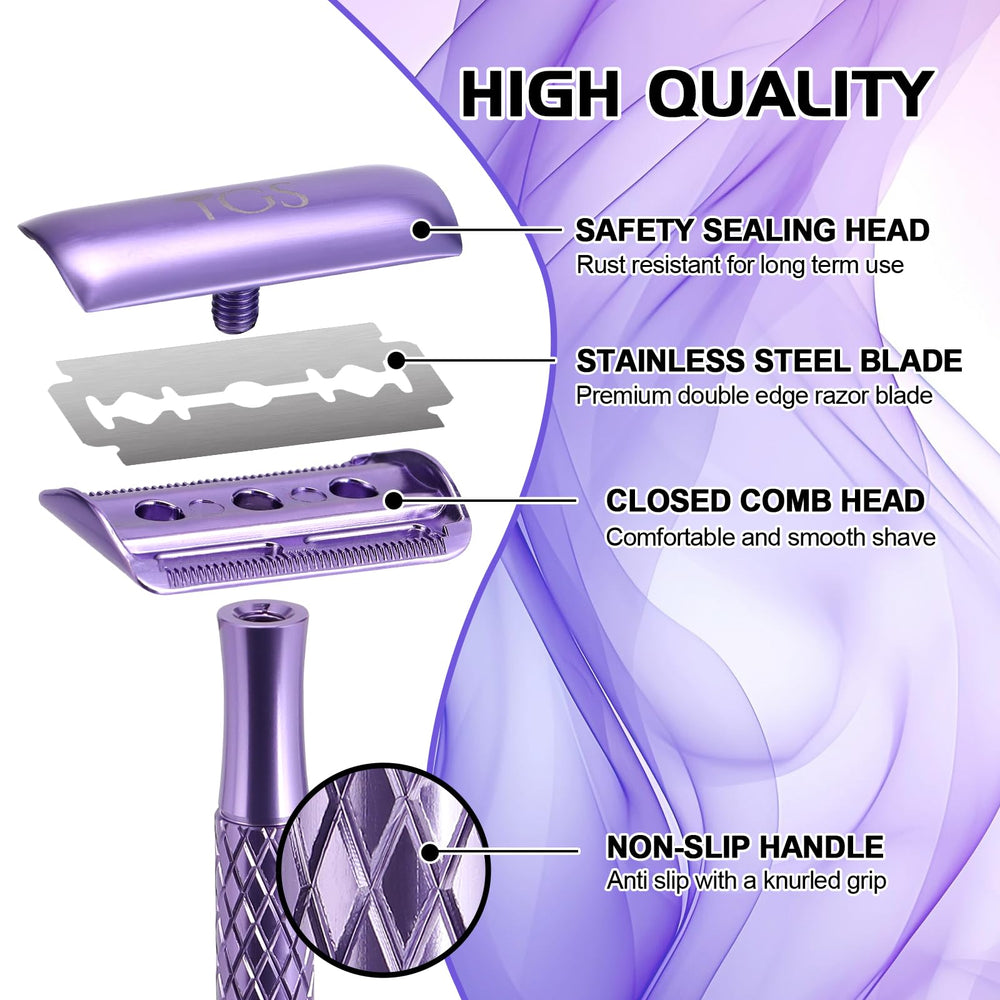 The Grooming Society ergonomic handle design ensures comfortable grip during body shaving.