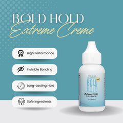 The Hair Diagram Bold Hold Extreme Creme drying clear creates an invisible bond.