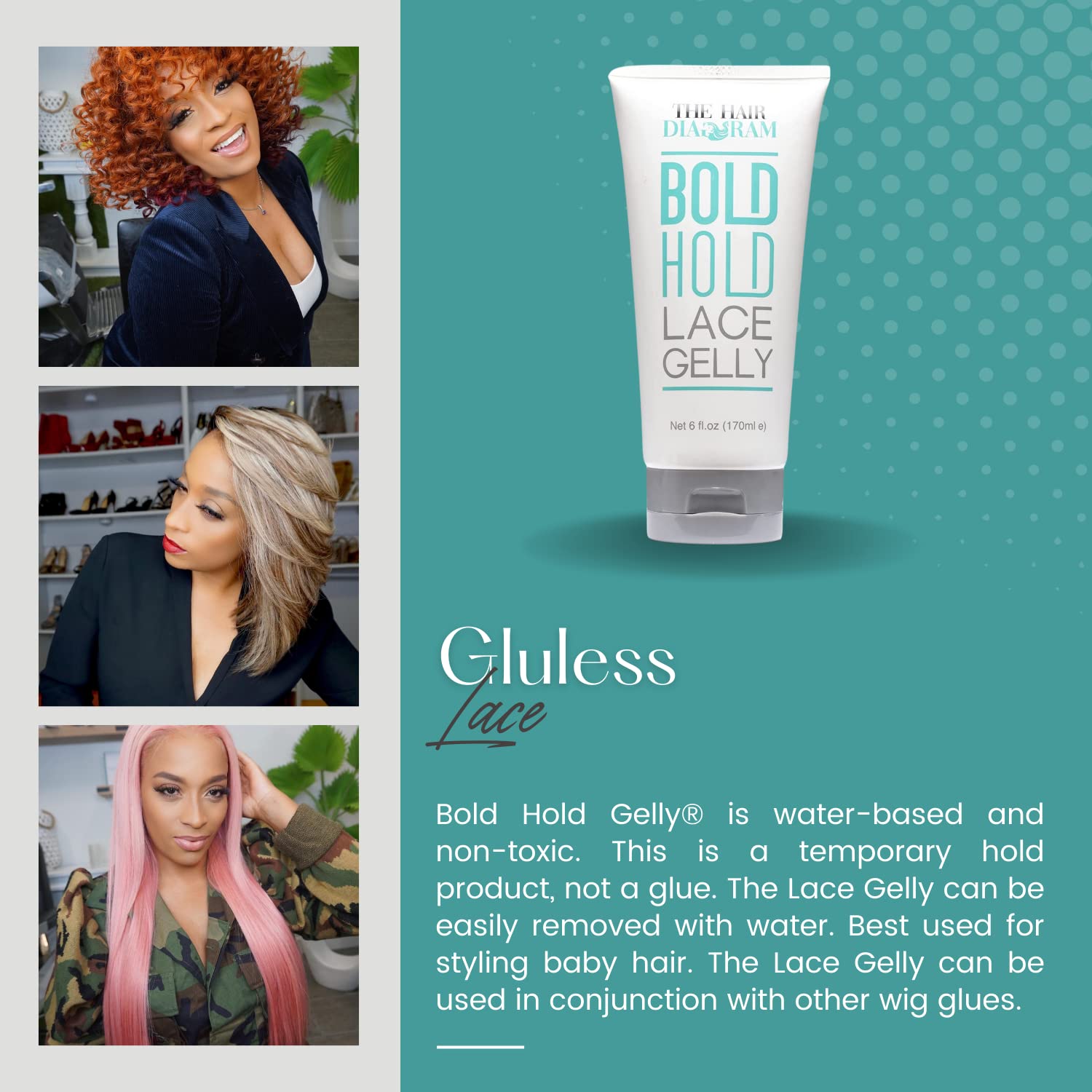 The Hair Diagram Bold Hold Lace Gelly: base de agua para fijación ligera sin irritación