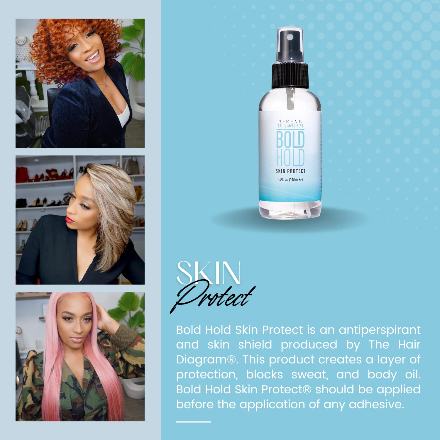 The Hair Diagram Bold Hold Skin Protectant, protección contra sudor y grasa para mejor adherencia.