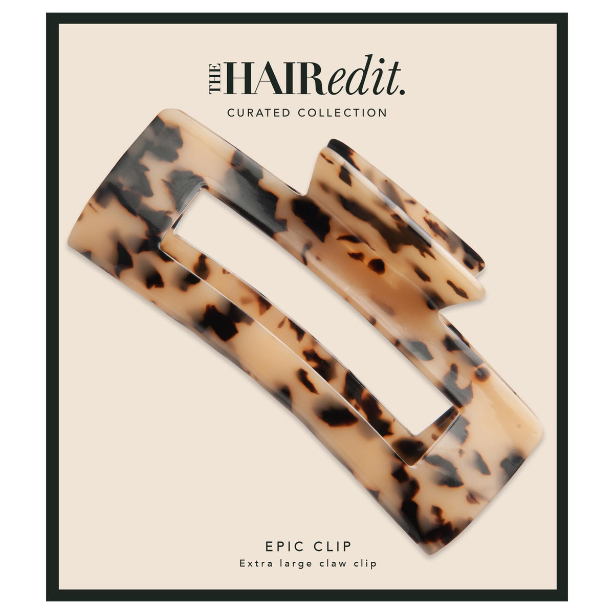 Pinza The Hair Edit epic-xl tortuga grande, agarre firme para cabello grueso.