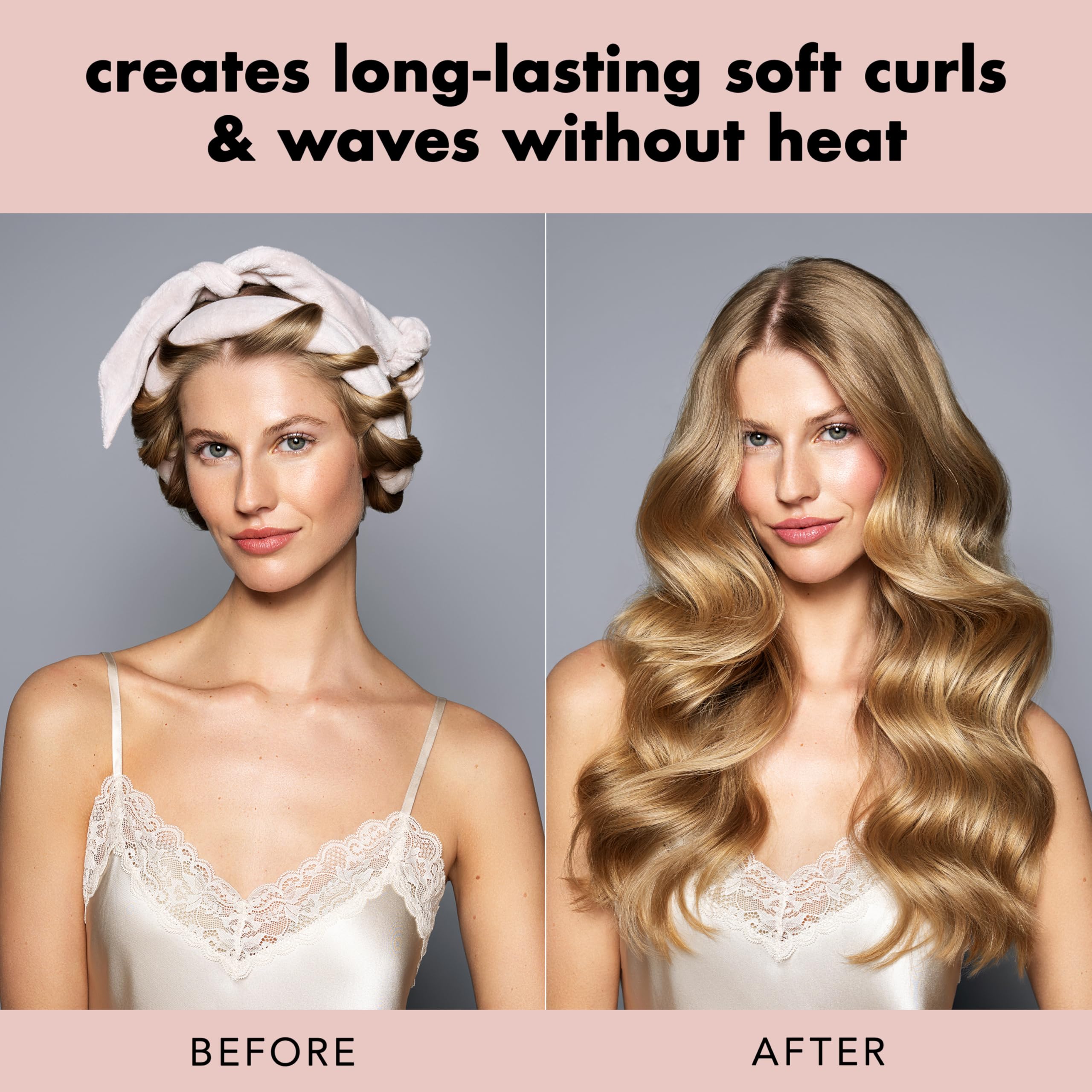 The Hair Edit heatless ribbon curl set velour scrunchies provide secure, non-slip hold.
