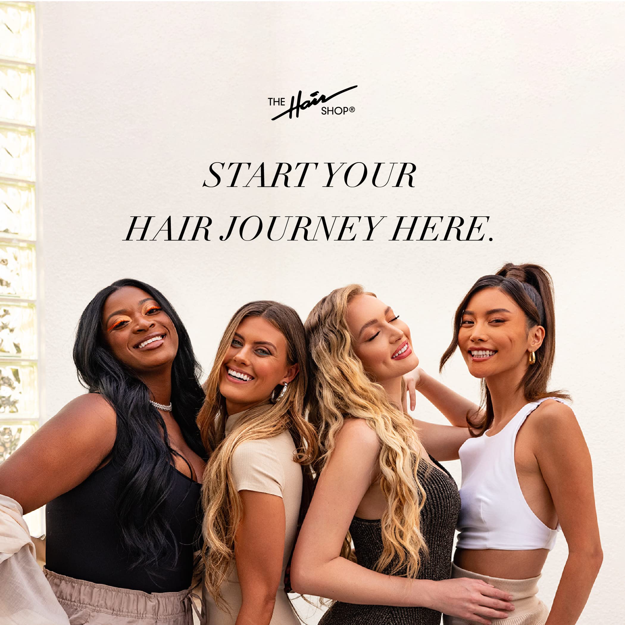 The Hair Shop professional packaging for salon-grade re-tipping workflows.