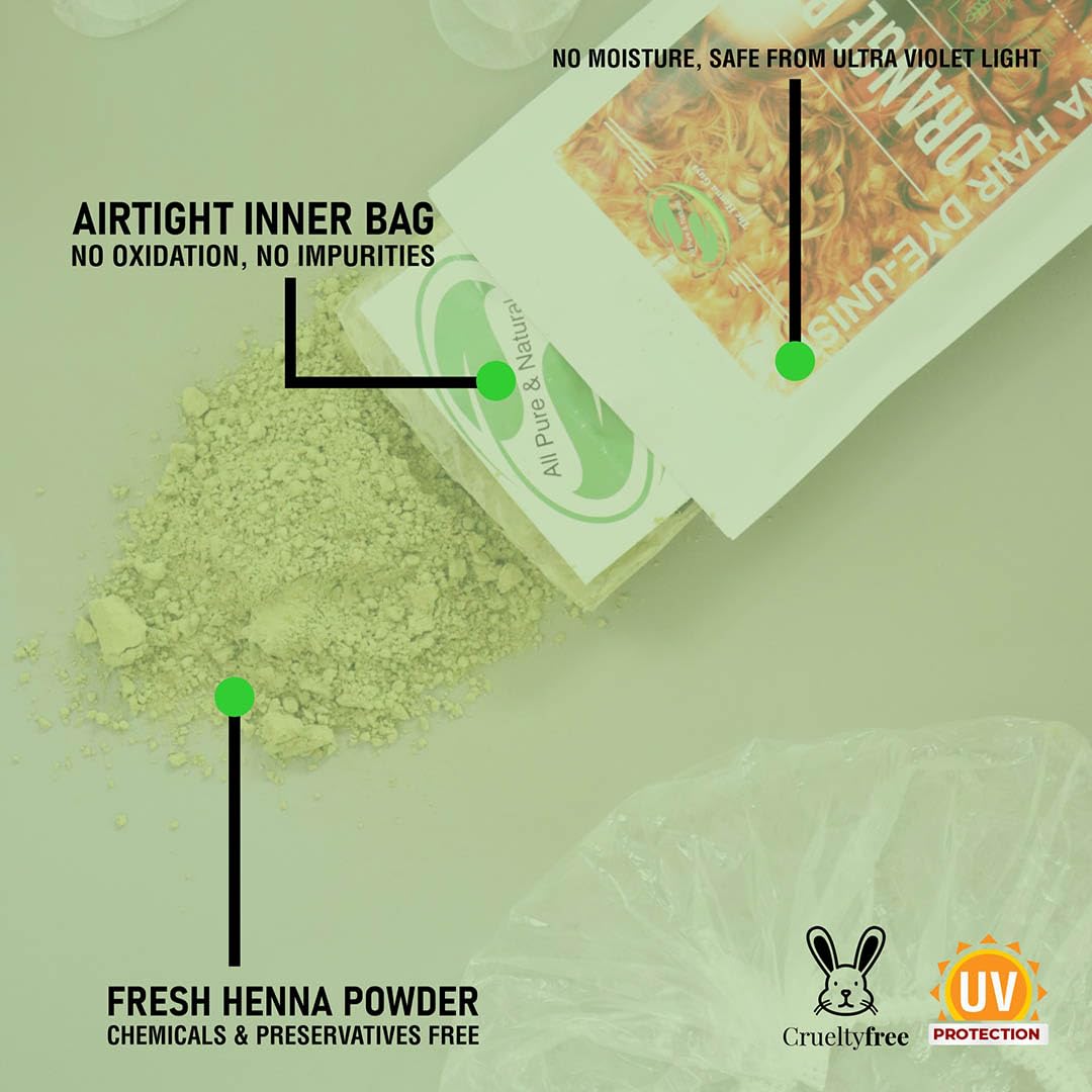 The Henna Guys 100-gram pack indicates ample product for multiple uses.