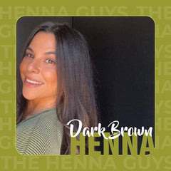 The Henna Guys dark brown hair color application on hair for even results