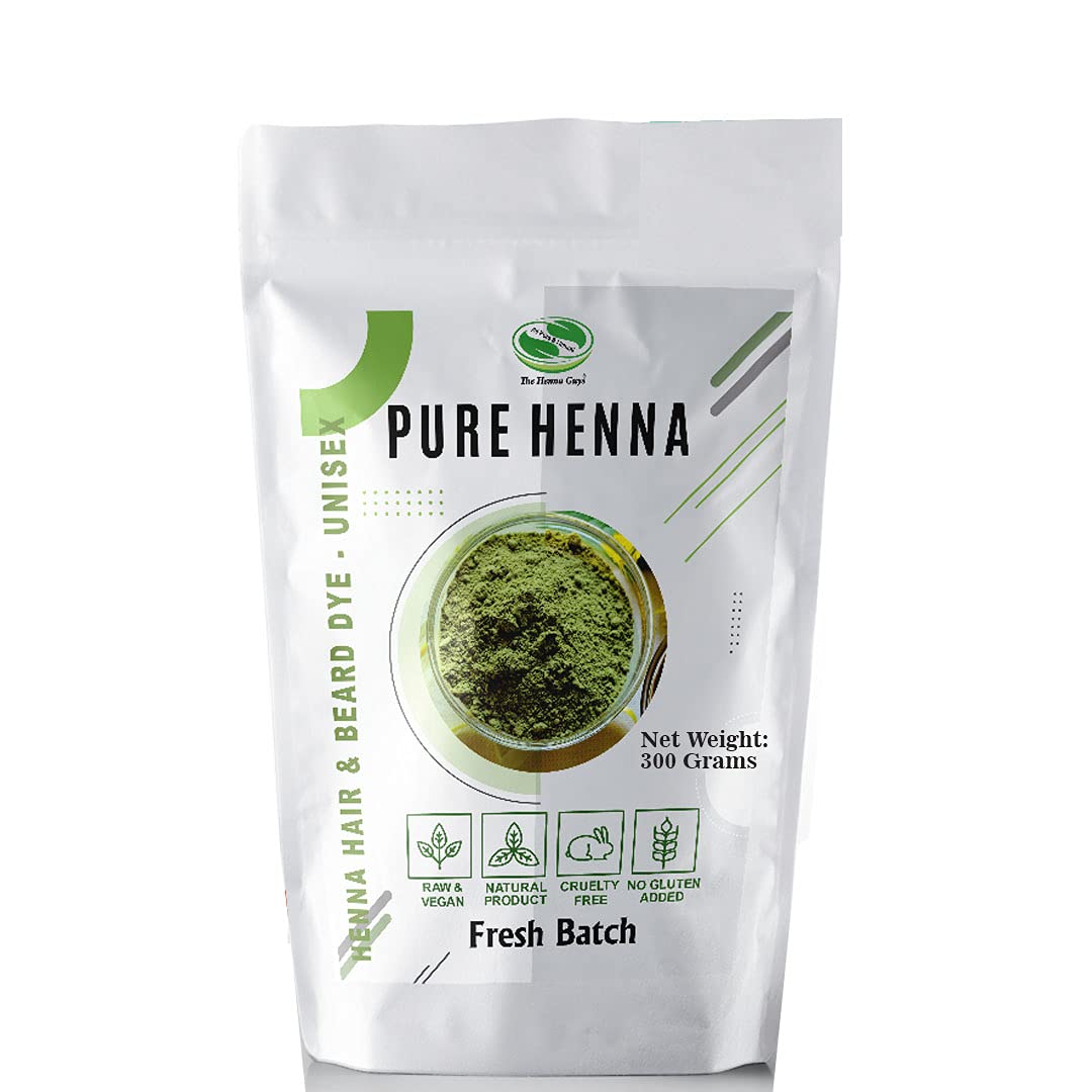 The Henna Guys henna powder packaging front for quick color identification and natural color option
