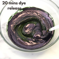 The Henna Guys Indigo powder in water, illustrating dye activation.