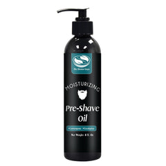 The Henna Guys pre-shave oil bottle with an easy pour cap for smooth shaving.