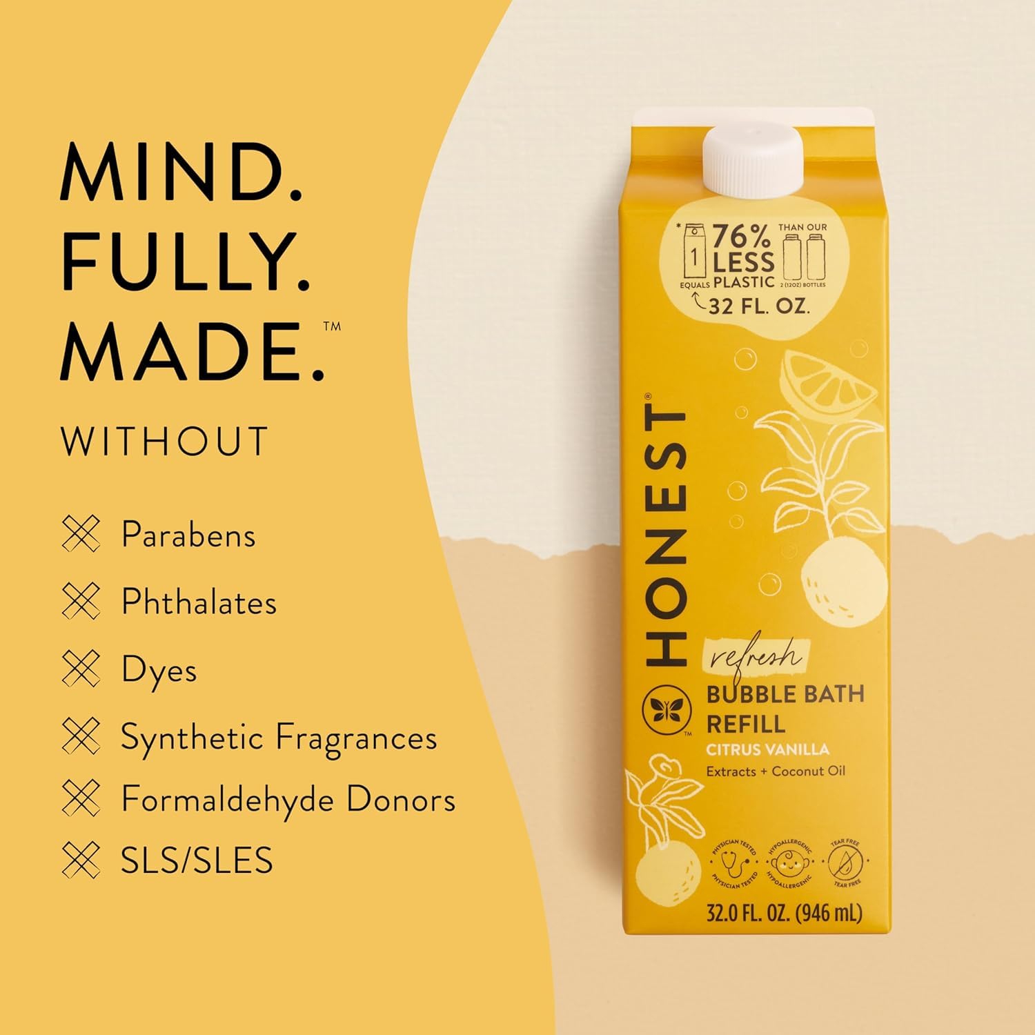 Tear-free application demonstrated for safe baby bath time.