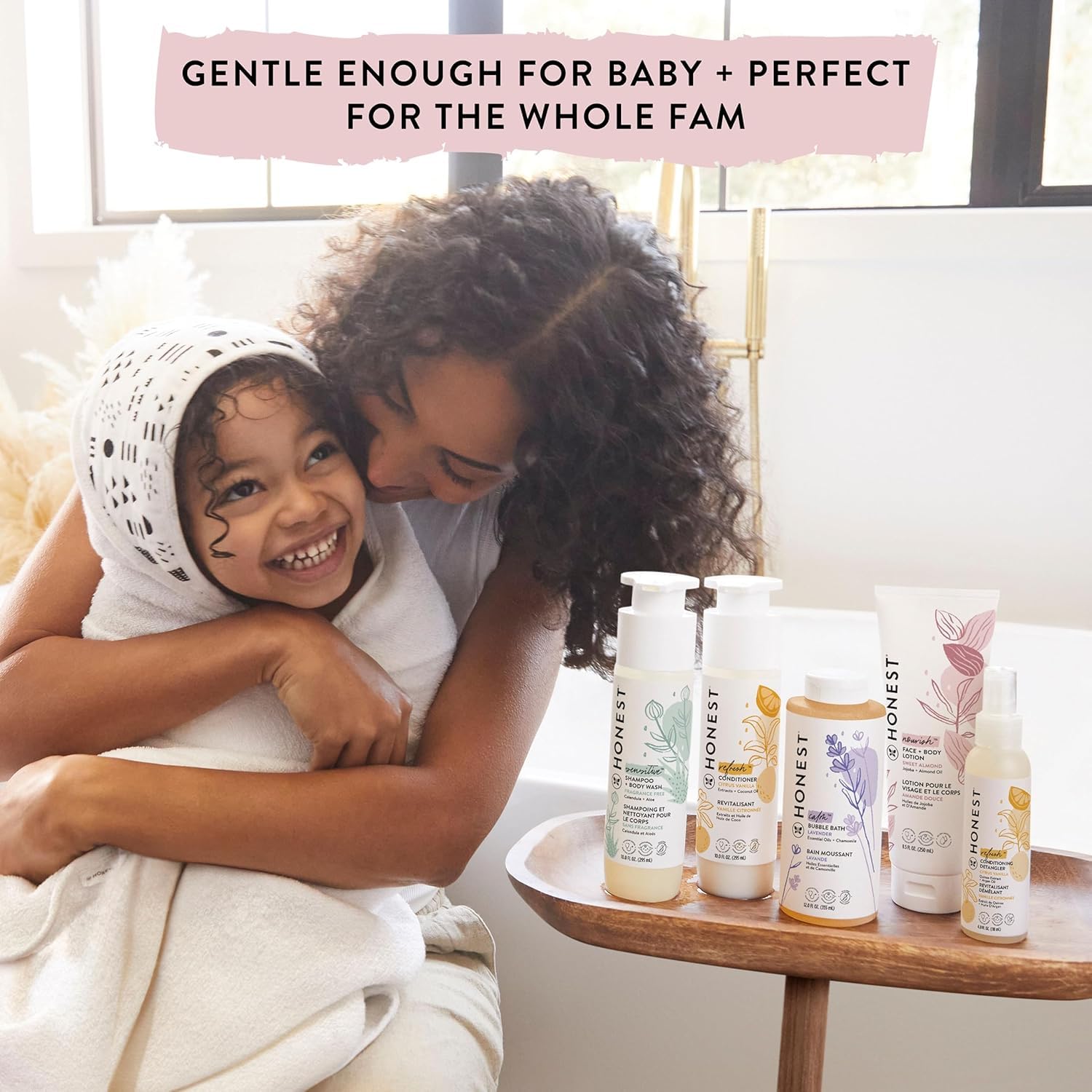 The Honest Company pump dispense demonstrates easy, mess-free application.