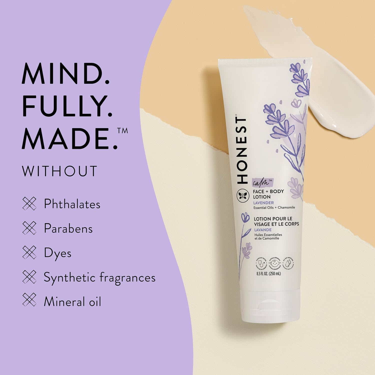The Honest Company Hydrating Lotion with jojoba esters for smooth skin texture