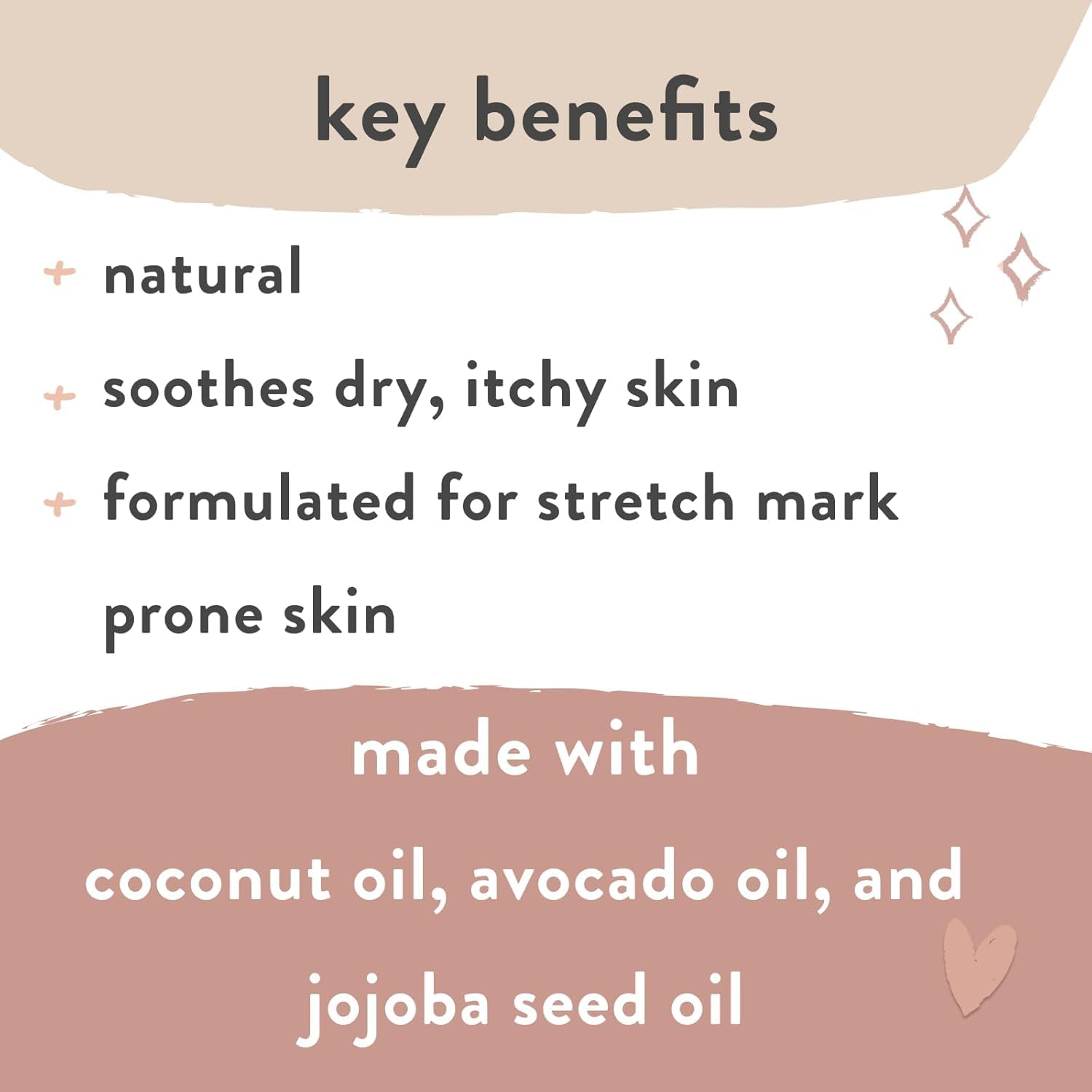 Aceites vegetales de aguacate, coco, jojoba y oliva nutren la piel.