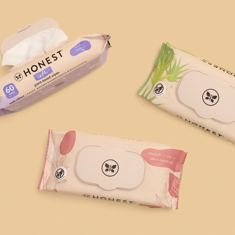 The Honest Company Nourish and Cleanse wipes in gym bag for quick refresh.