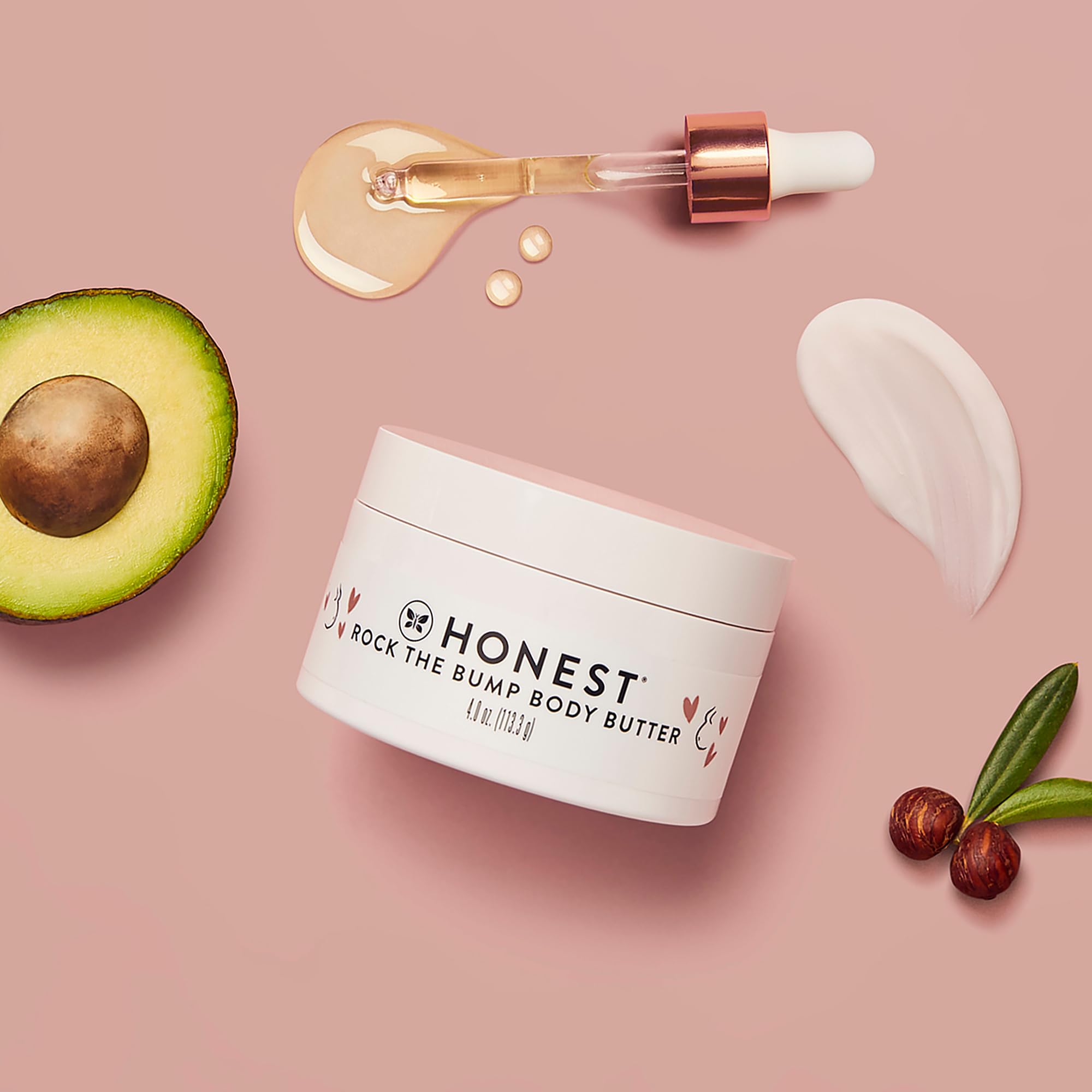 The Honest Company Mama Rock Bump al aplicar, masajea suavemente para comodidad diaria.