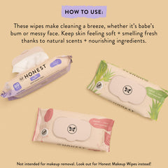 The Honest Company toallitas hidratantes con aloe y pepino en textura cremosa