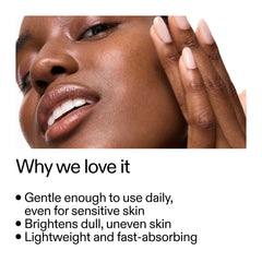 Close-up of ingredients shows 15% Ascorbyl Glucoside and EGF