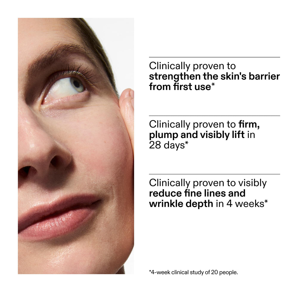 Cream absorbed quickly on skin for comfortable wear with Bio-Active Ceramide Repairing Moisturizer.