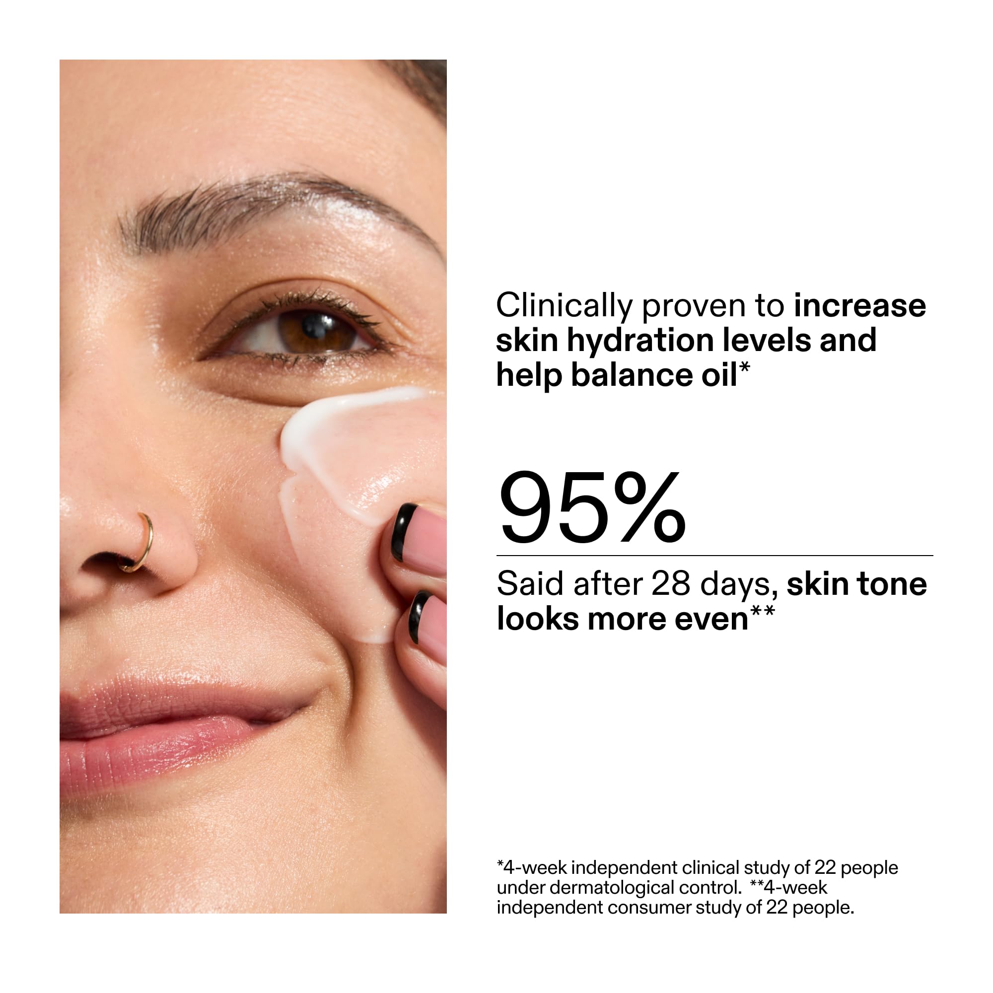 Piel propensa a imperfecciones con Omega Water Cream y omega para barrera suave.
