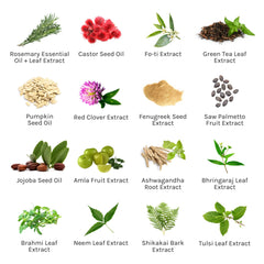 THE INNATE LIFE rosemary scalp ingredients close-up highlighting natural oils.