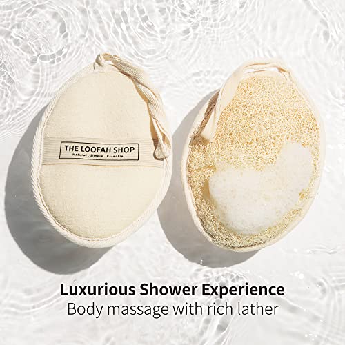 The Loofah Shop textura-fibrosa-delicada, exfoliación suave para la piel.