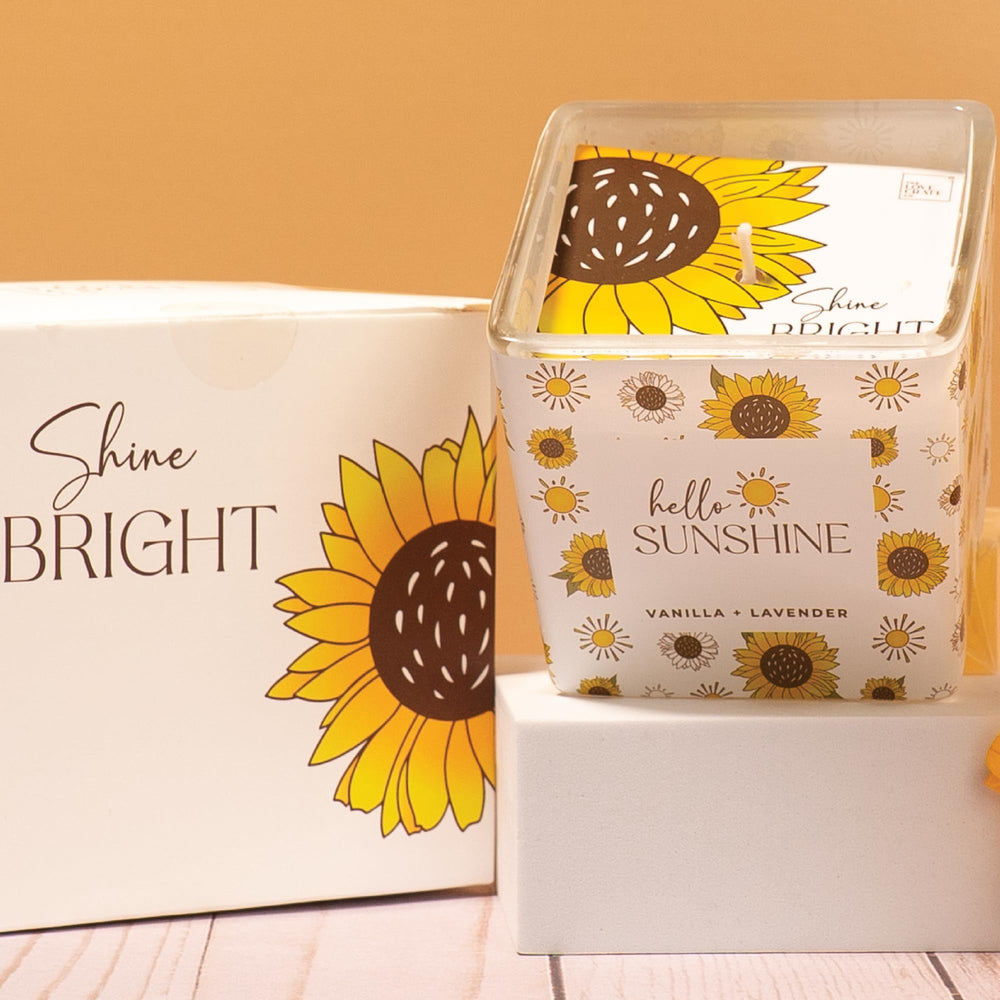 Sunflower pop-up card by The Love Crate Co with a personal note
