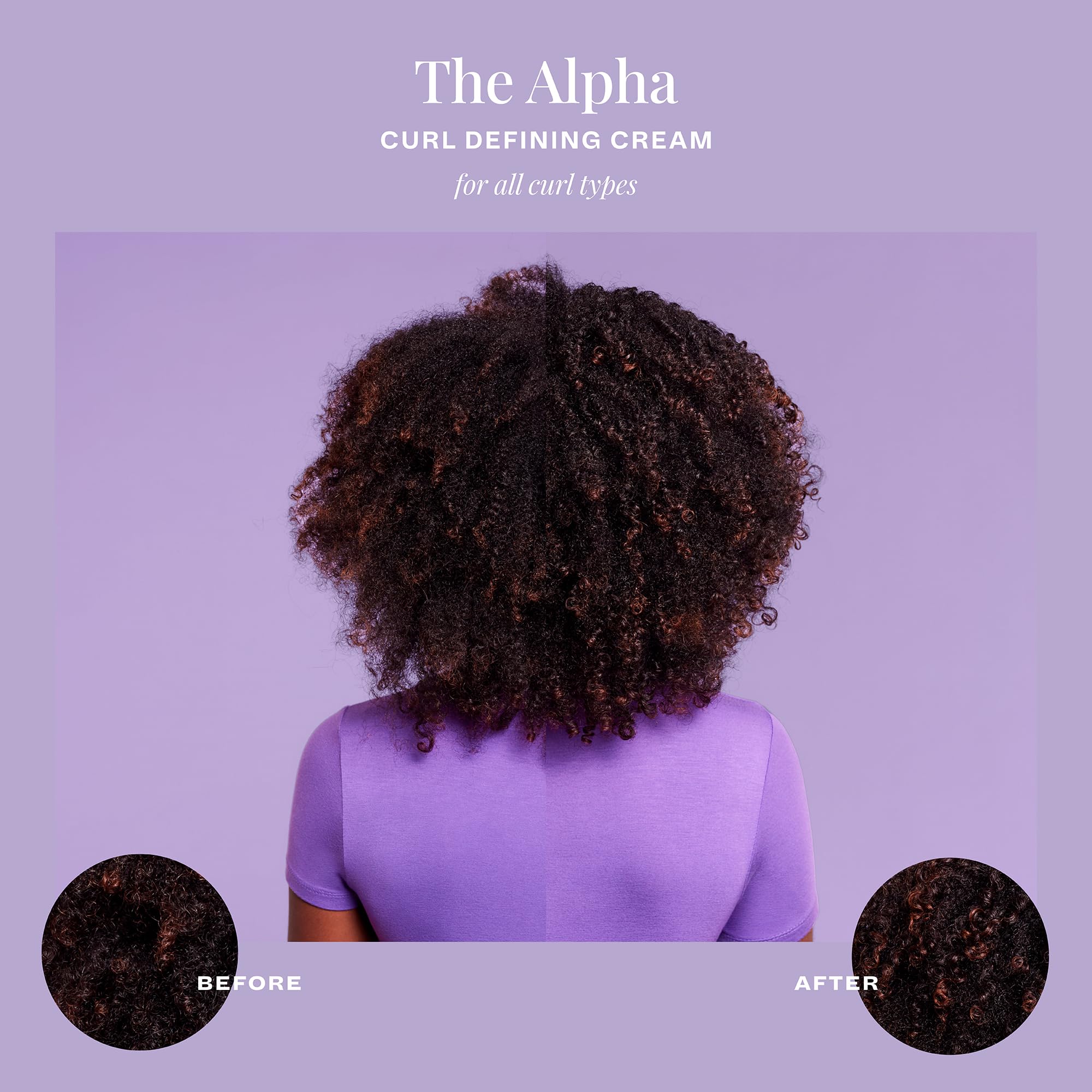 The Mane Choice Alpha Curly aplicación en rizos húmedos para definición.