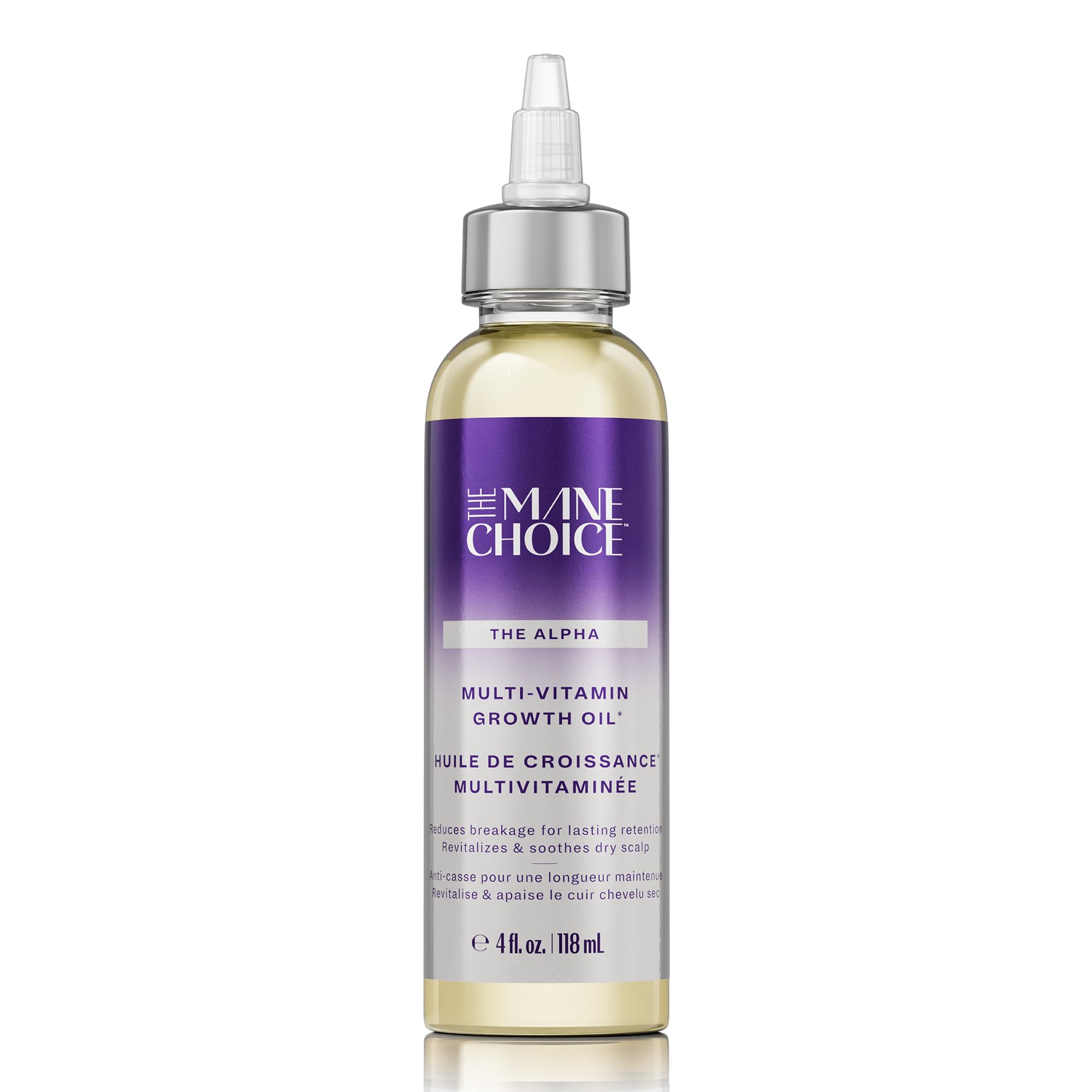 The Mane Choice Alpha Multi-Vitamin, botella para cuero cabelludo nutrido y revitalizado.