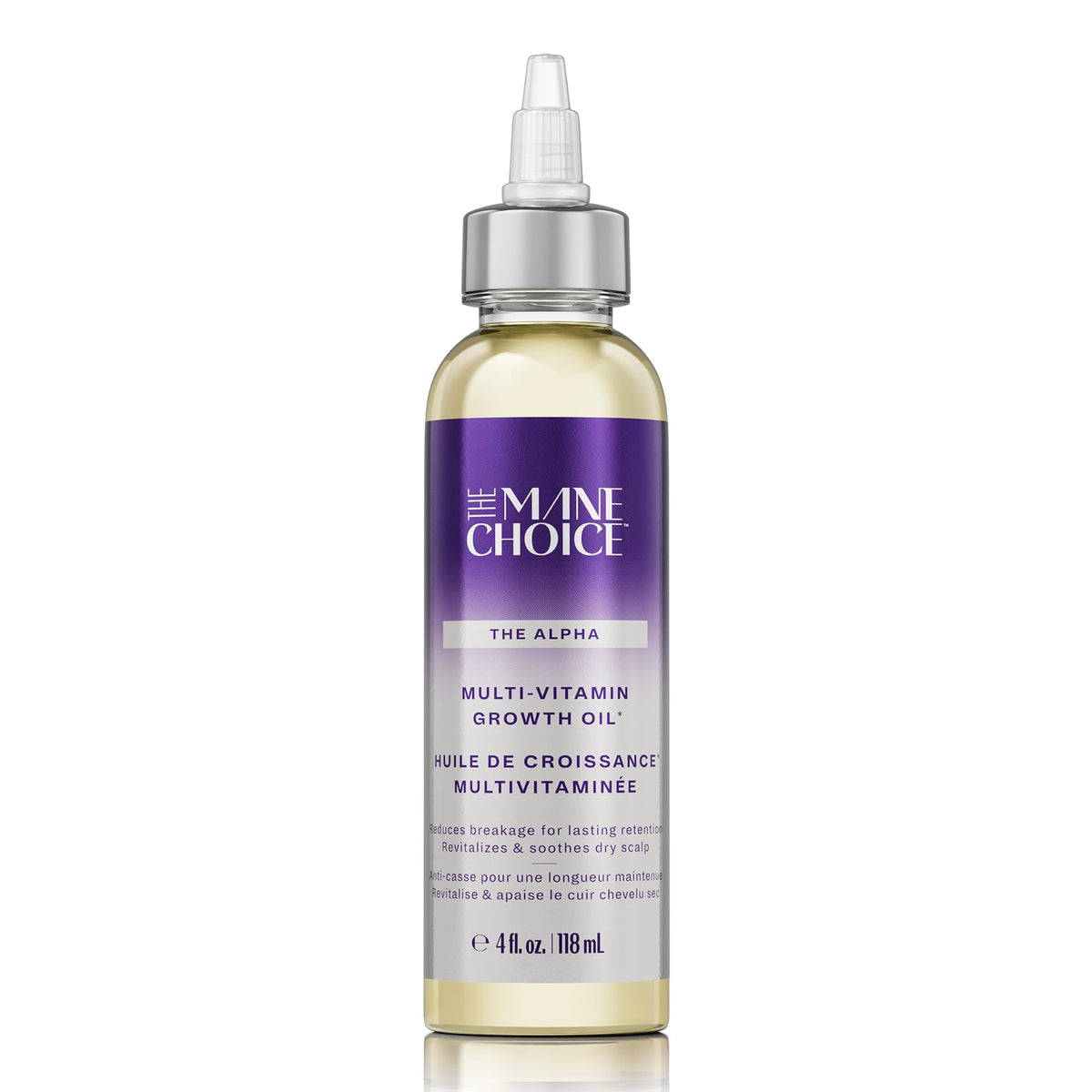 The Mane Choice Alpha Multi-Vitamin, botella para cuero cabelludo nutrido y revitalizado.