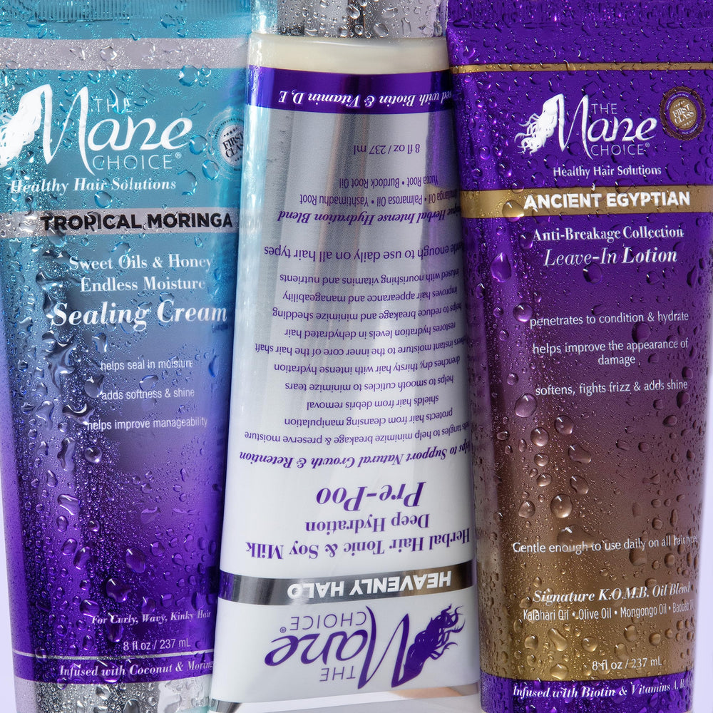 The Mane Choice 8oz display shows a trusted size perfect for regular use.