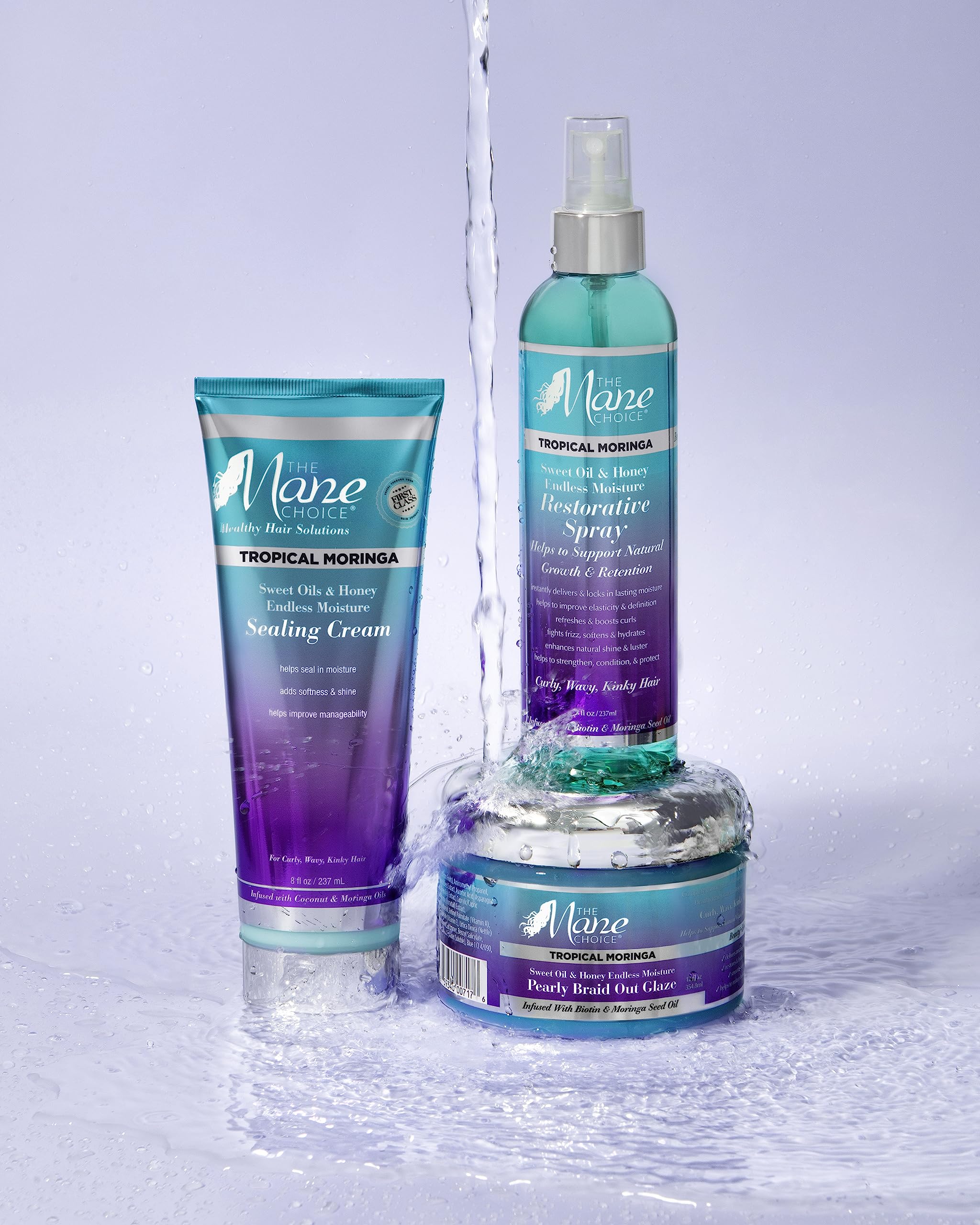The Mane Choice nourished scalp essence image hints at nutrients for healthier-looking strands.