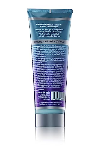 The Mane Choice sealing cream label detail highlights sulfate- and paraben-free formula for gentle daily use.
