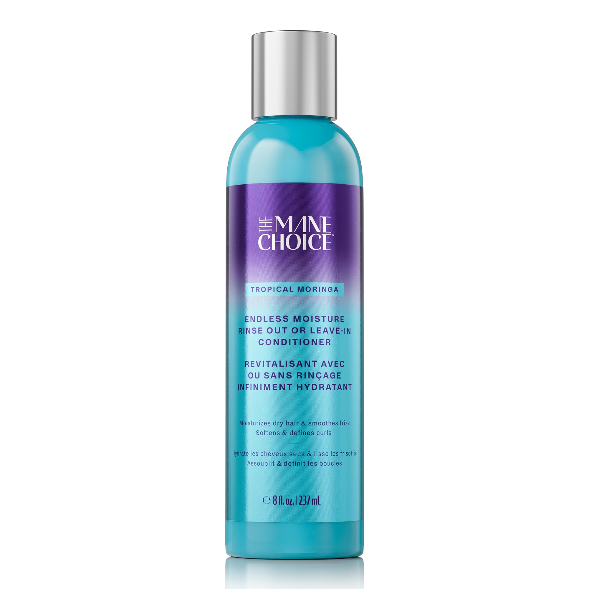 The Mane Choice Tropical Moringa Sweet Oil & Honey Endless Moisture, botella: hidratación profunda para cabello seco