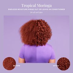 The Mane Choice Tropical Moringa Sweet Oil & Honey Endless Moisture, frasco: protección diaria y control de encrespamiento