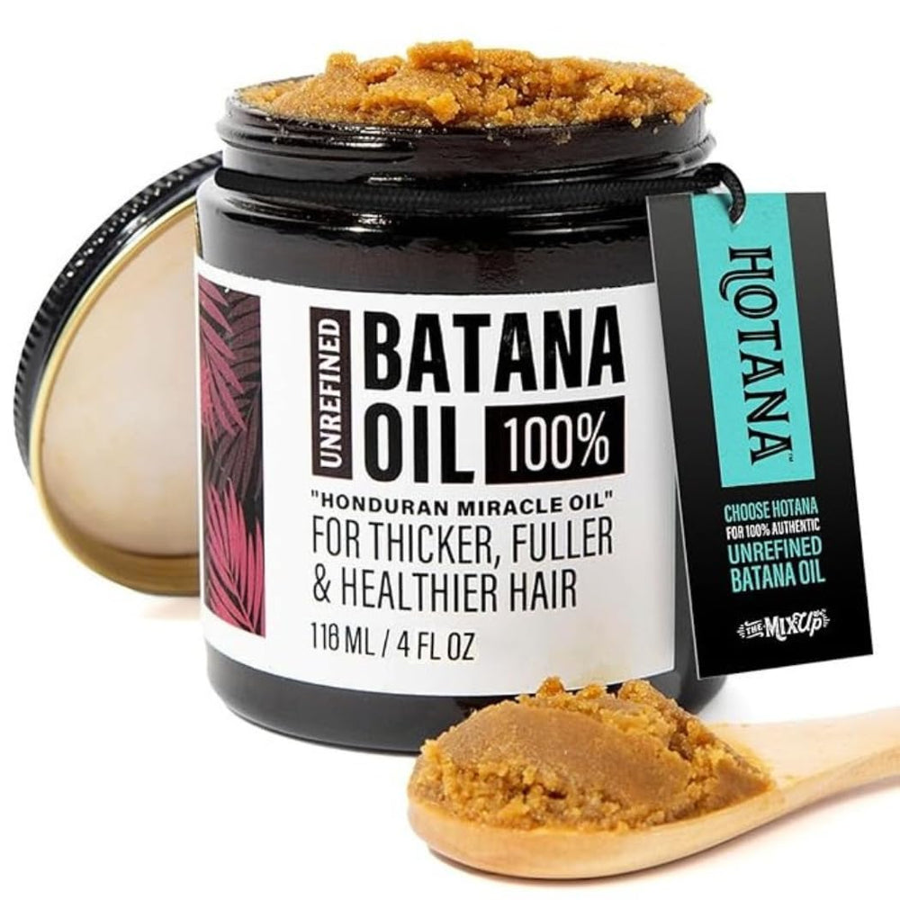 The Mix-Up Batana Oil bottle shows pure plant based nourishment for healthy hair