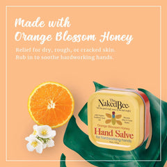 Close-up of The Naked Bee hand salve jar showing rich, creamy texture.