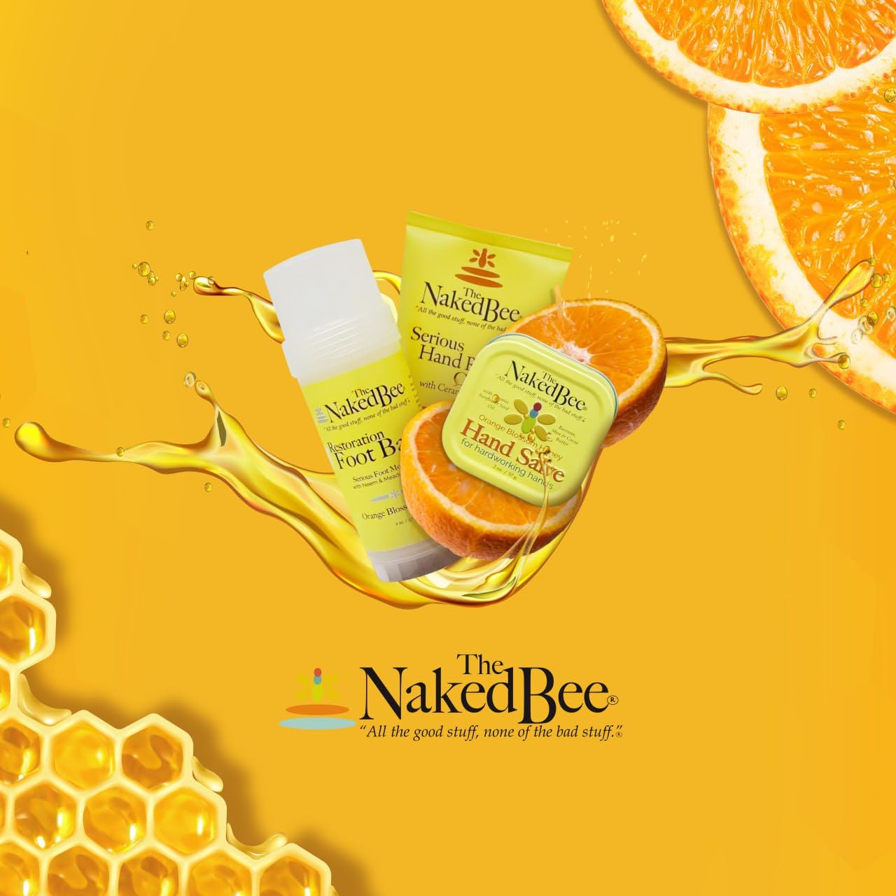 The Naked Bee orange blossom scent and texture ready for rolling on feet.
