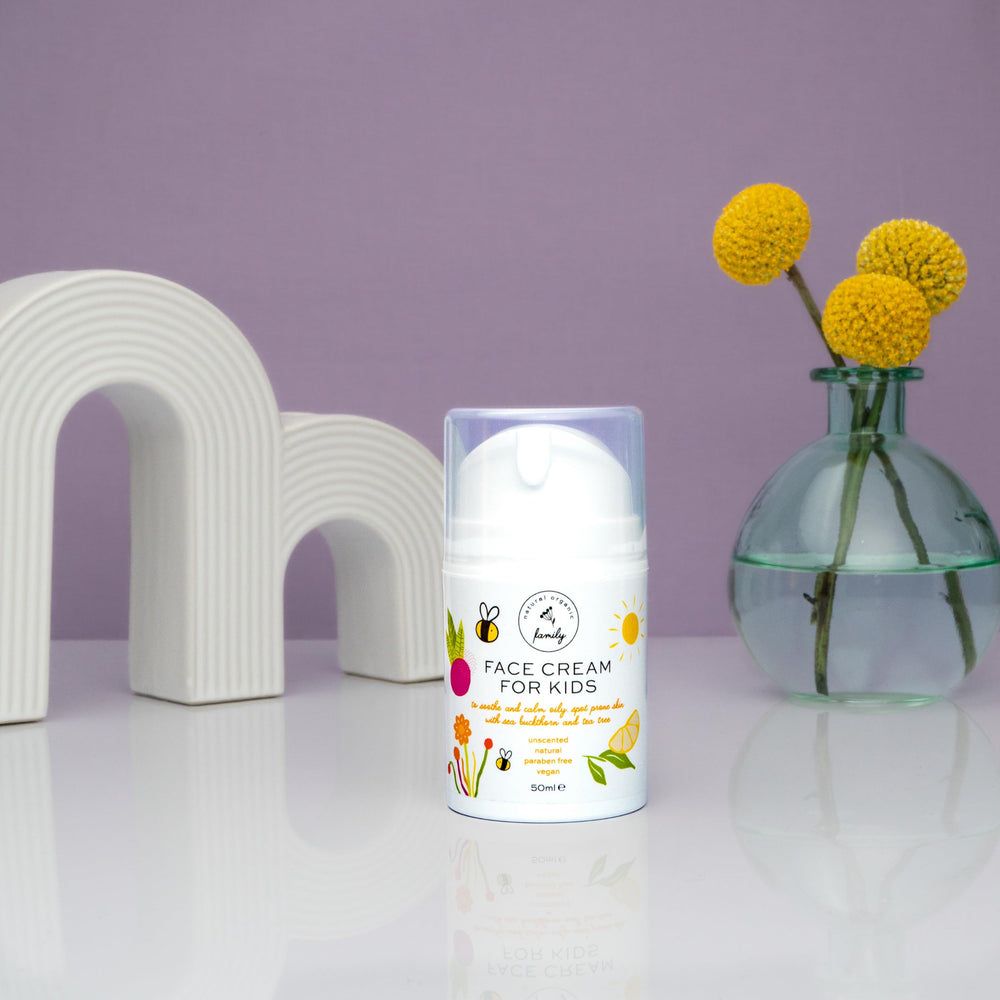 The Natural and Organic Family envase premiado para crema infantil.