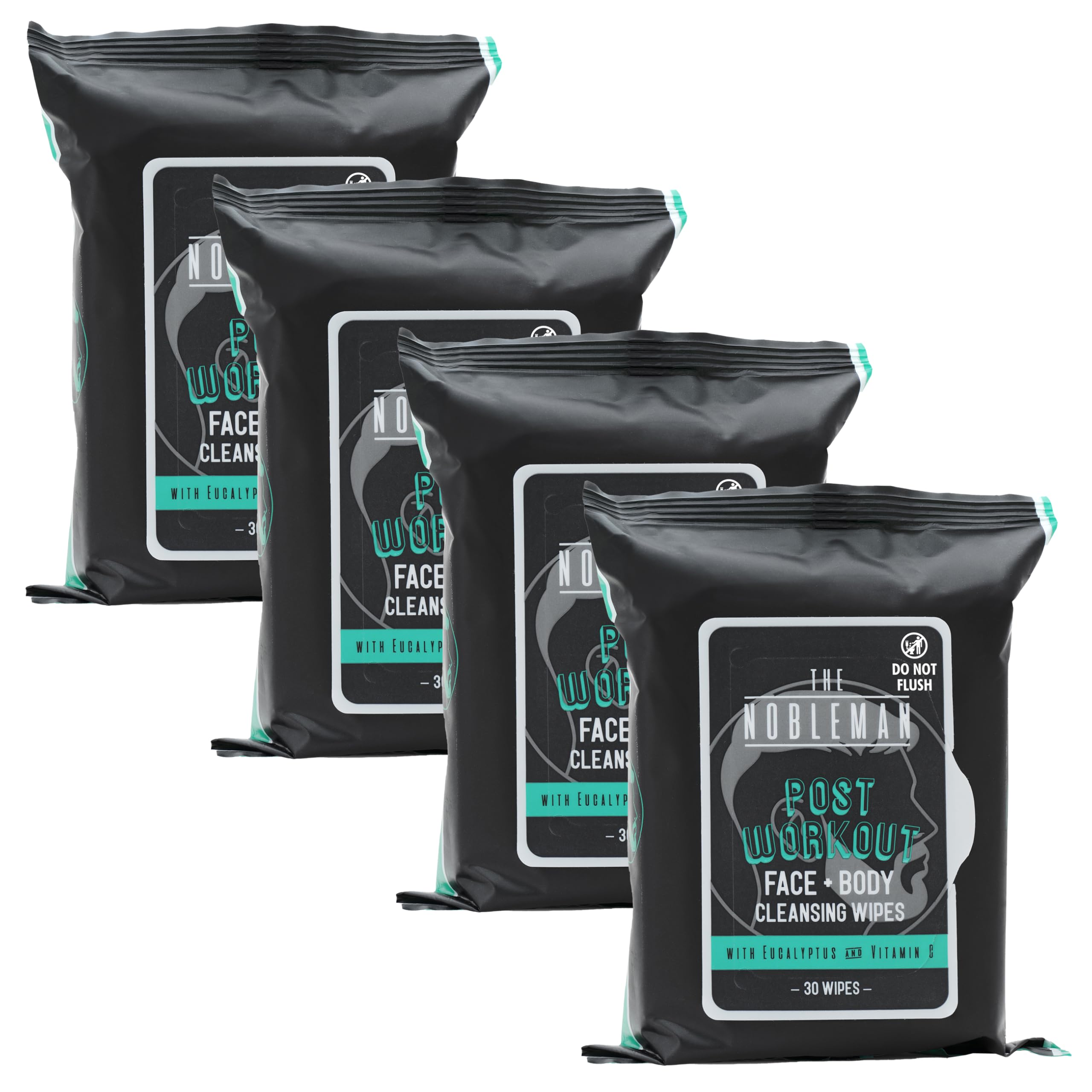 The Nobleman toallitas de limpieza facial y corporal con eucalipto y vitamina C para una sensación fresca